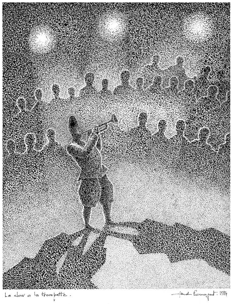 Le clown &agrave; la trompette