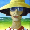 Odile &agrave; la plage